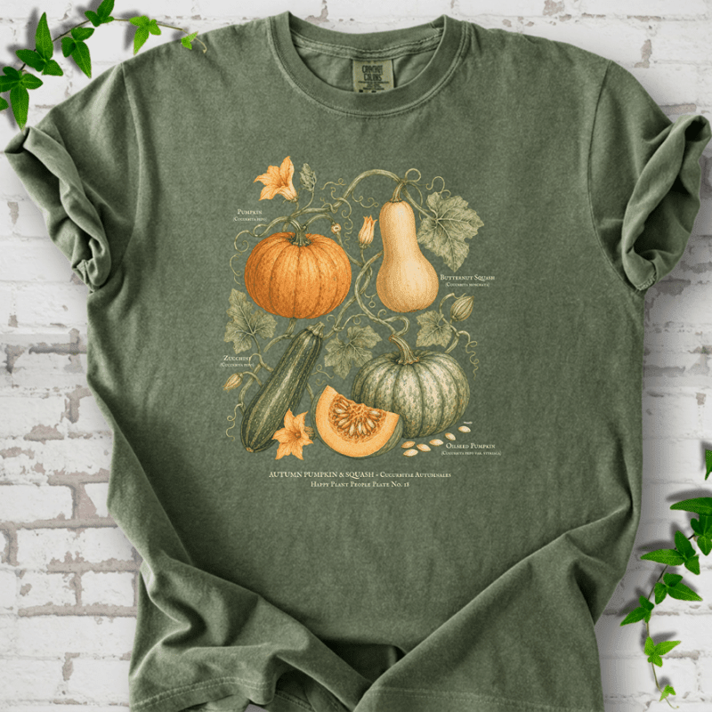 Pumpkin & Squash Botanical T-Shirt - Cellife Well