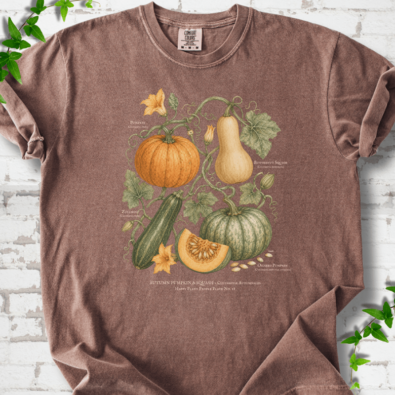 Pumpkin & Squash Botanical T-Shirt - Cellife Well
