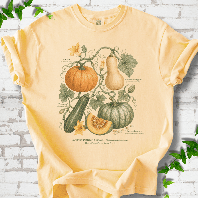 Pumpkin & Squash Botanical T-Shirt - Cellife Well
