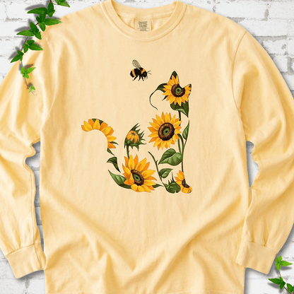 Sunflower Cat LS T-Shirt - Cellife Well
