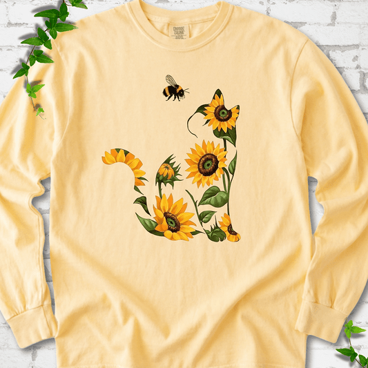 Sunflower Cat LS T-Shirt - Cellife Well
