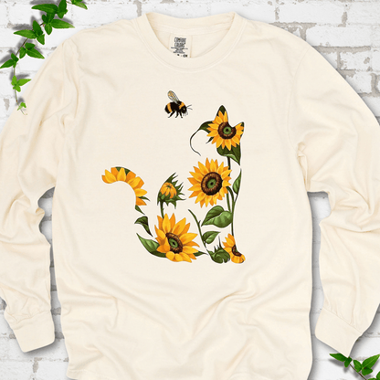 Sunflower Cat LS T-Shirt - Cellife Well