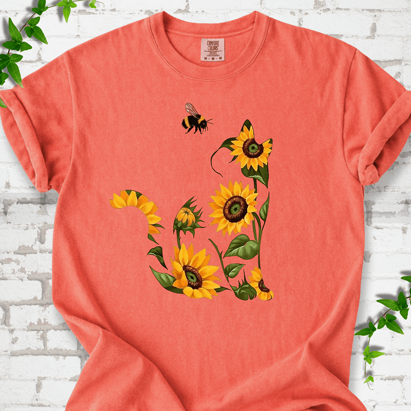 Sunflower Cat T-Shirt - Cellife Well