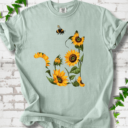 Sunflower Cat T-Shirt - Cellife Well