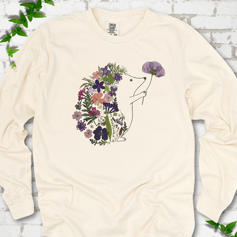 Wildflower Hedgehog LS T-Shirt - Cellife Well
